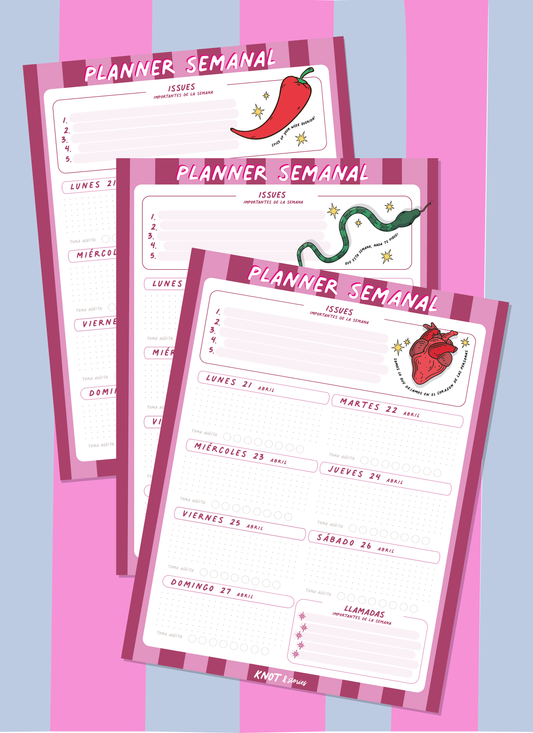Weekly Planner - Semana 21 al 27 de Abril ✨ 🤓