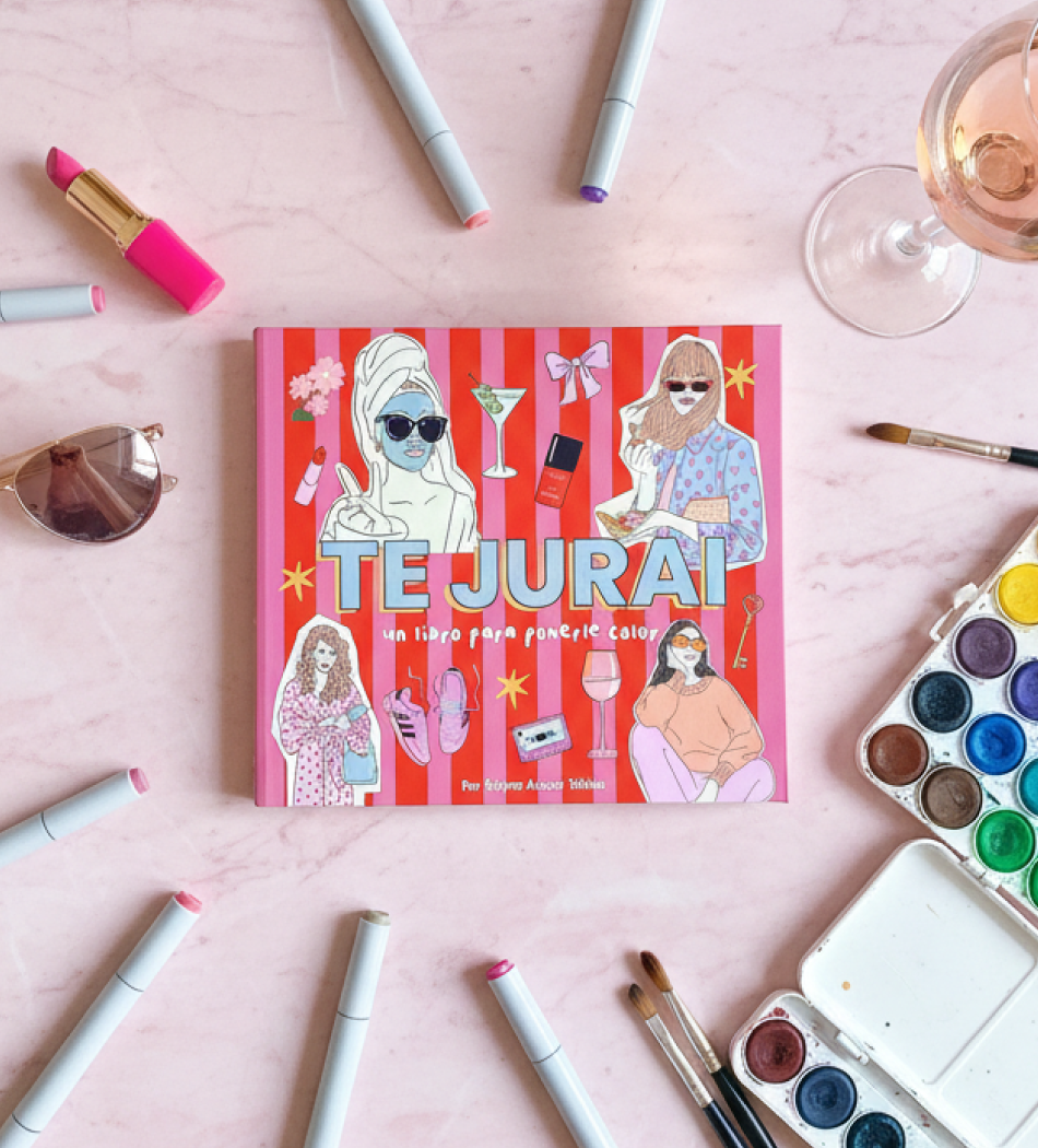 TE JURAI – Libro para pintar | 20 ilustraciones, papel grueso, tapa dura y espiral