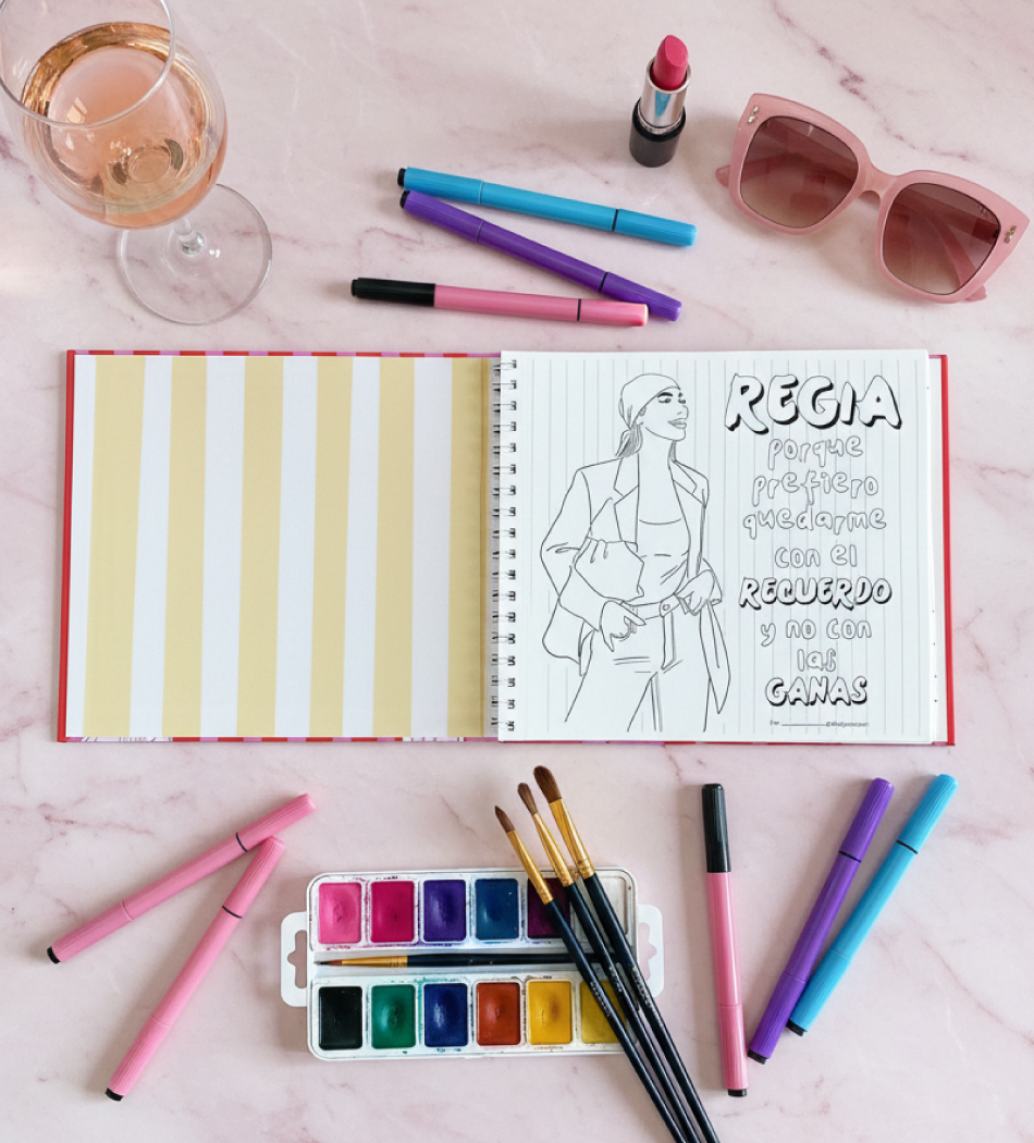 TE JURAI – Libro para pintar | 20 ilustraciones, papel grueso, tapa dura y espiral