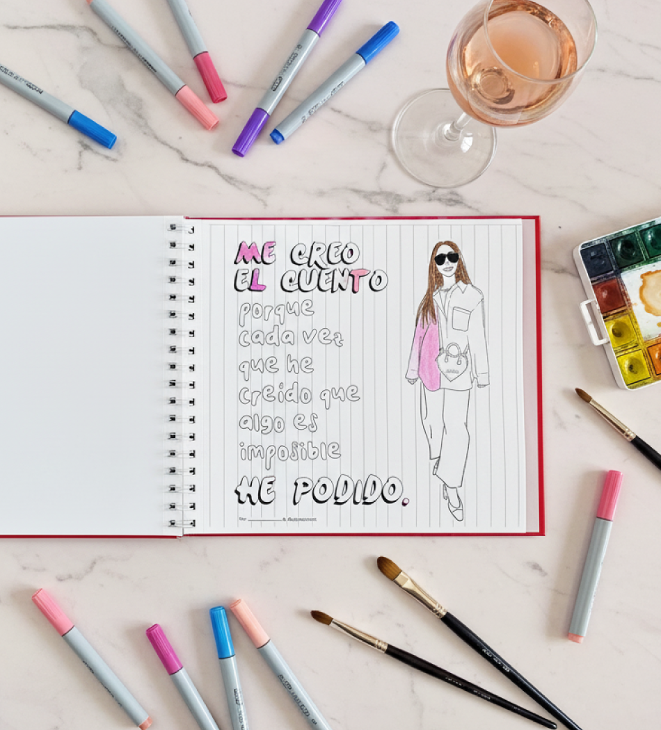 TE JURAI – Libro para pintar | 20 ilustraciones, papel grueso, tapa dura y espiral