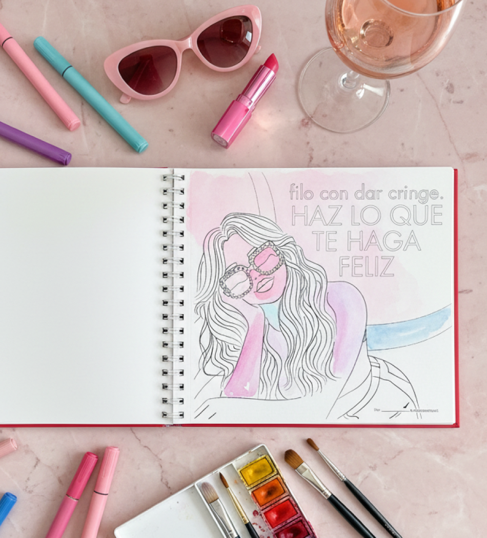 TE JURAI – Libro para pintar | 20 ilustraciones, papel grueso, tapa dura y espiral